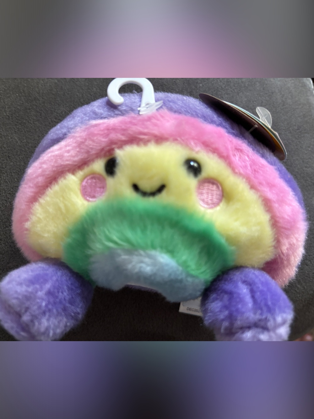 Rainbow Plush Charm - Multicolor Kawaii Face Palm Pals
